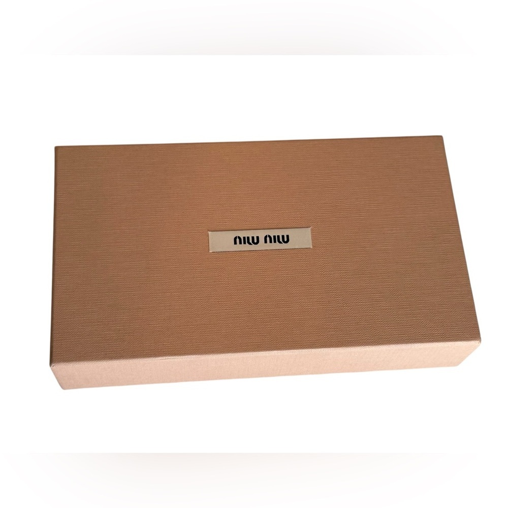 Miu Miu Luxury Gift Box Soft Pink Gold Logo 8.5x5x2